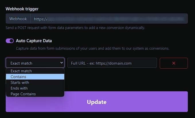 auto capture conversion data