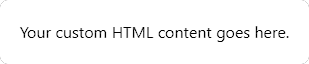 custom HTML