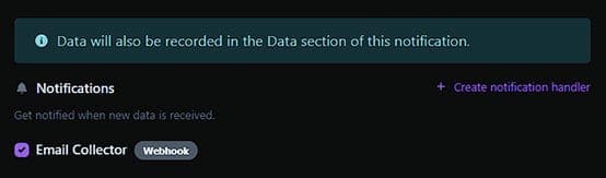 Webhook on Notification Widget