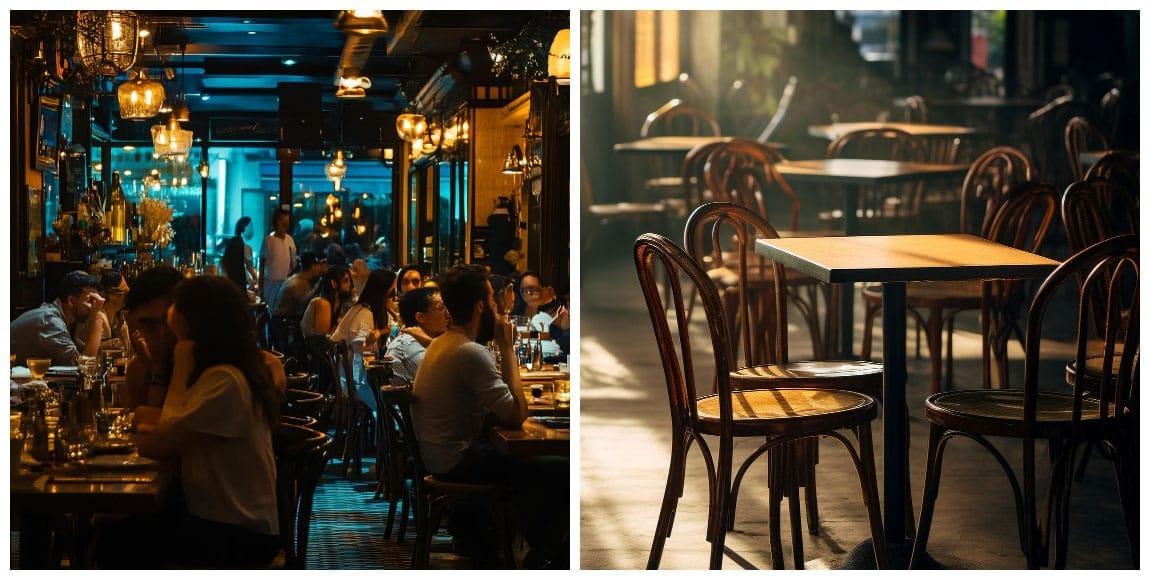 Bustling with people rather than the empty one Bustling with people rather than the empty one